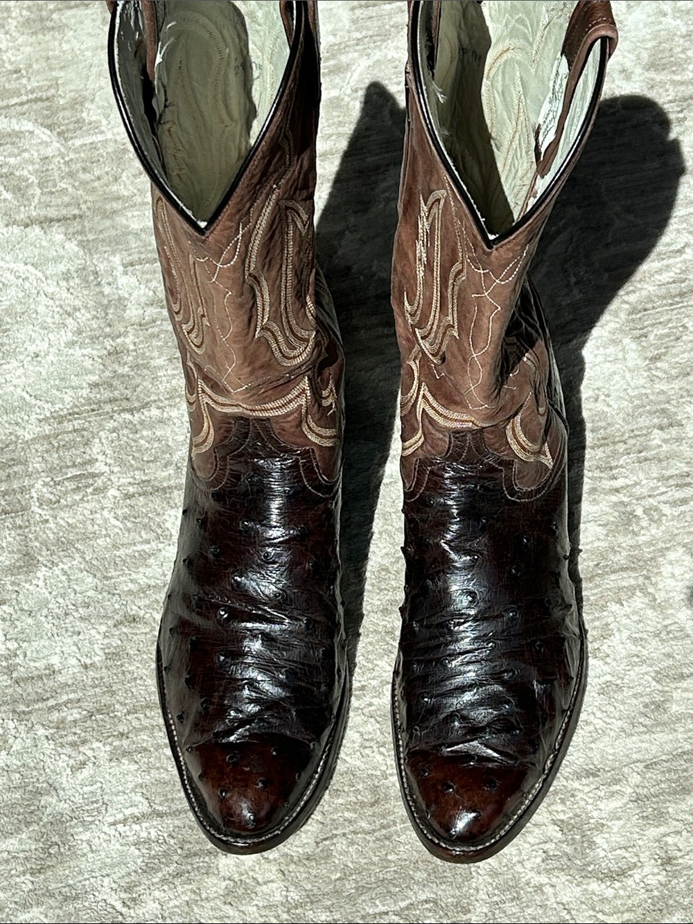 Men's Brown Two-Tone Western Cowboy Boots